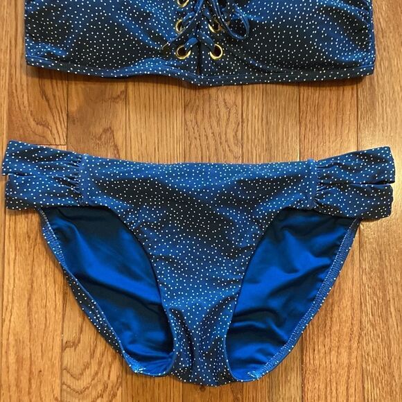 AZURA Australia Teal Polka Dot Bikini Size 6 - Picture 3 of 9